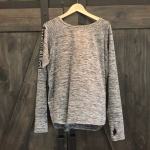 Pink workout long sleeve top.